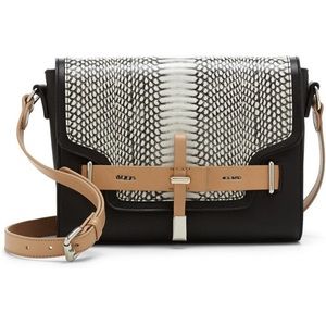 Vince Camuto Snakeskin and Black Crossbody